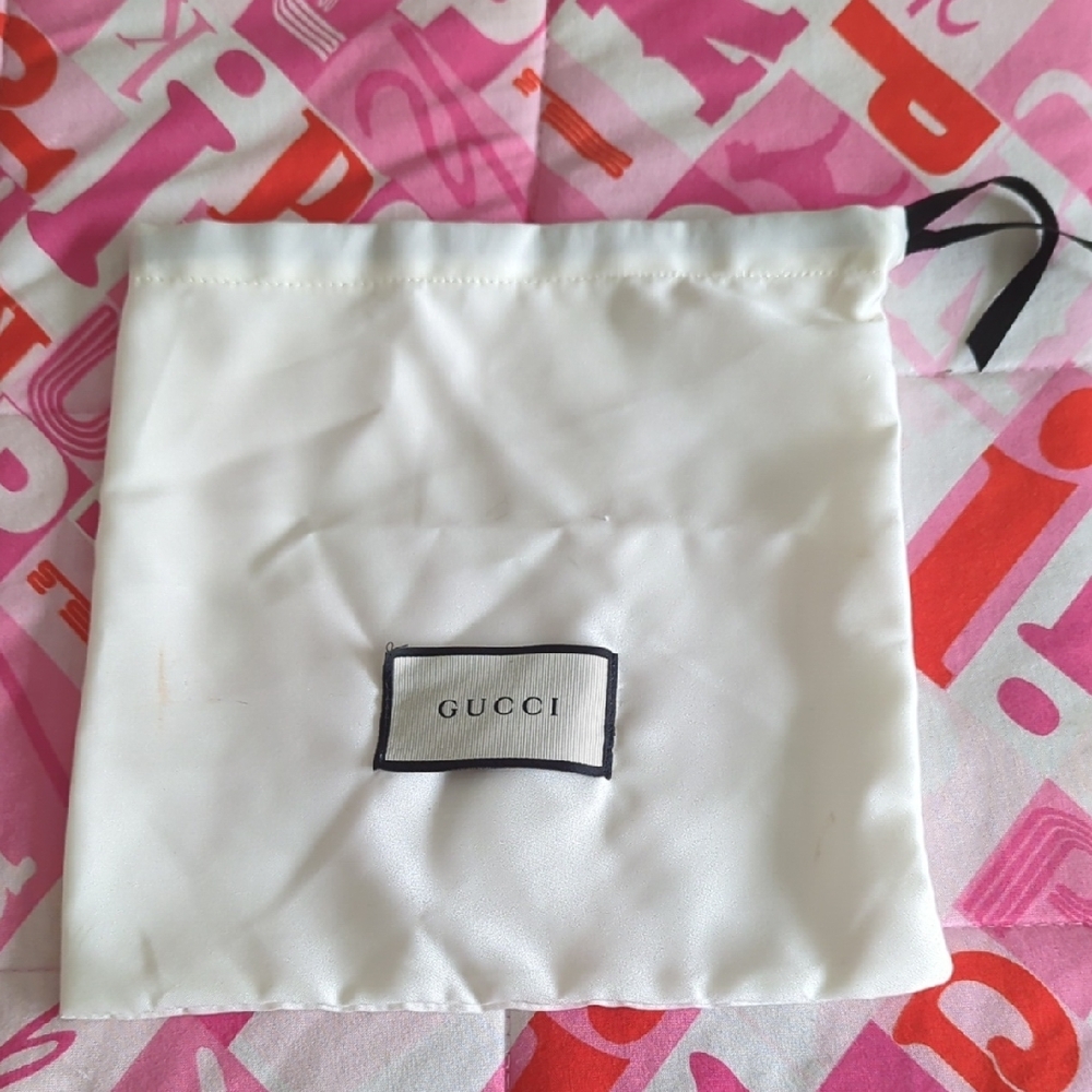 Gucci White Satin Dust Bag